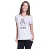 Koszulki damskie est damskie koszula graficzna miłość ręka śmieszne letnie topy plus size tee femme Hipster ubrania uliczne tshirt damskie