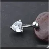 & Bell Rings Jewelry Drop Delivery 2021 Navel Mix 3 Style 24Pcs/Lot Clear Zircon Woman Belly Button Ring Body Piercing Jewlry 14G Star Dangle