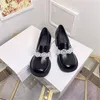 Dress Shoes Retro Rhinestone Mary Jane Women Fashion Round Toe Thick High Heel Pumps One Pedal