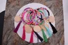 Außenhandel Kreative Persönlichkeit Farbe Weiche Keramikarmelett Böhmische leere Scheibe Tassel Keychain