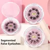 Segmentowany fałszywy rzęs faux 3D norek rzęsy 7 style naturalne grube długie oko rzęsy rozszerzenie Wispy Makeup Tools