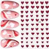 Autocollants Stickers 1PC Golden Heart Designs Nail Art 3D Saint Valentin Noir Blanc Rouge Adhésif Autocollant Décoration Pour Manucure Prud22