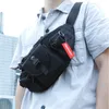 Mänens midjapaket Oxford Multi-Function Pouches Casual Male Hasp Fanny Pack Drawstring Zipper Banan Belt Väska Svart Väskor