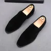 Nubuck cuir noir beaux hommes chaussures habillées haut Sexy gentleman marié noyau utilisé pour le mariage petit ami Oxford chaussures