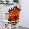 Favoris de fête 54 * 48cm Chaise de Noël Couverture Santa Claus Nouvelle chaise non tissée Set dessin animé vieil homme bonhomme de neige DD845