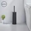 Tuvalet Fırçaları Tutucular Uzay Aluminunm Banyo Aksesuarları Yaratıcı Fırça Fırça Altın Tutucu Stand Temiz Mat Siyah