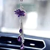 Interiördekorationer Mini Diamond Crystal Ball Swan Car Hanging Ornament Accessories Pendant Decor Automobile Rearview Mirror