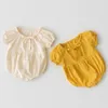 Tute per neonati Tuta strisciante traspirante in puro cotone per neonati estivi Ragazze Vestiti per bambina Pagliaccetti 210429