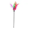 24時間Chirstmas Cat Toys Kitten Pet Teaser 38cm Turkey Feather Interactive Stick Toy With Bell Chaser Wand C0610G9158006