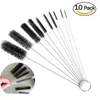 2021 10 pièces pailles à boire brosses de nettoyage ensemble Tube de tuyau en Nylon pour bouteille claviers bijoux poignée en acier inoxydable brosse propre outils