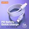 PD-gegevenskabels USB-C om te typen C Snelle oplaadkabel voor Xiaomi Redmi Note 8 Pro Sneldraad 3.0 18W Telefoon Laders CB-P2