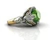 14K Yellow Gold color Emerald Gemstone Ring for Women Fine Anillos De Anel Bijoux Femme Jewellery Bizuteria 14K Gold Jade Ring 220210