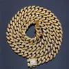 Mens Iced Out Chain Hip Hop smycken halsband armband rosguld silver miami kubanska länkkedjor halsband29921880786