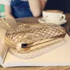 Style Women's Hollowed Out Metal Mesh Dinner One Shoulder Slanting Bird's Nest Hand Bag