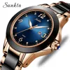 SUNKTA Fashion Women Watches Rose Gold Ladies Bracelet Watches Reloj Mujer Creative Waterproof Quartz Watches For Women 210517