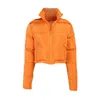 Женская куртка-бомбер, парки, зимняя одежда, укороченное пуховое пальто с пузырьками, одежда больших размеров, уличная одежда большого размера 21465XP 210927