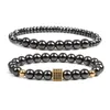 Zwart Zirkoon Box Magneet Kralen Strands Armband Stone Armbanden Polsband Manchet Dames Mannen Mode-sieraden