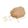선물 랩 10pcs 크리에이티브 크래프트 종이 사탕 상자 레턴 육각형 유르트 모양 웨딩 베이비 샤워 케이크 포장 파티 파티 용품