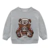 2 farben Jungen Mädchen Marke Pullover Pullover Cartoon Bär Kinder Langarm Sweatshirt Baumwolle Kinder Pullover Frühling Herbst Mädchen Kleidung