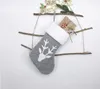 3pcsクリスマスデコレーションエルク用の織物の刺繍ストッキングをストッキング
