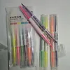 Highlighters 6pcs / set Light-color Soft-tip Highlighter Dubbelhöjd Kawaii Marker Pen Studentkontor Söt brevpapper