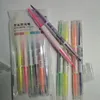 Highlighters 6 قطعة / المجموعة ضوء اللون لينة تلميح تمييز مزدوجة برأسين kawaii ماركر القلم طالب مكتب لطيف القرطاسية