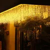 Strings 3-30M LED Icicle Lights Window Curtain Fairy String Light Christmas Garland For Party Wedding Wall Backdrops Hanging Decor