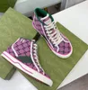 Nieuwe Tennis Sneakers Heren Dames Slip-on Casual Schoenen Wit Roze Klassieke jacquard denim Vintage Runner Trainers Skate Designer Damesschoen Hoge Kwal