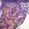 Purple color table cloth Halloween warp knitting lace tables flag black spider web Ghost Festival decoration 13x72inch