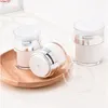 Hochwertige 15G 30G 50G Weiße Presse Koreanische Kosmetik Leere Acryl Gesicht Fuß Schnecke Creme Jar Airless Flasche Container 10pcsgoods