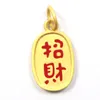 8pcs Chinese Style Placer gold Cloisonne Enamel Pendant DIY Charms Jewelry Making Supplies Necklace Bracelet Anklet Accessories