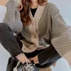 WYWM Automne Rayé Cardigans tricotés Pull Femmes Vintage Coréen Chic Manteau à manches longues Mode Streetwear Lâche Femme Tops 211215