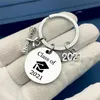 쥬얼리 졸업식 선물 키 체인 2021 스테인레스 스틸 열쇠 고리 고등학교 대학 졸업 시즌 기념품