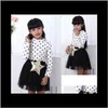Enfants Filles Robe Coréenne Pur Coton Étoile Sac Gaze Mode Princesse Enfants Blanc Noir 100140 38Age Enfant Vêtements Euekj U8Zjx