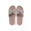 Hausschuhe Suihyung Flachs Frauen Männer Indoor Hause Schuhe Gewebte Leinen Gürtel Casual Flache Rutschen Weibliche Flip-Flops Sommer Sandalen