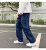 Jeans da uomo Uomo Gamba larga Pantaloni larghi Harajuku 2021 Uomo Streetwear giapponese Pantaloni vintage in denim Pantaloni da uomo neri 5XL