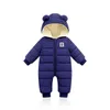 Urodzony Kombinezon Moda Zima Dziecko Dzieci Ubrania Bluzy Kombinezon Chłopcy Snowuit Snow Wear Girl Coats Strój Dzieci 0-2Y 220106