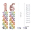 Party Decoration 2Sets Adult Kids Birthday Balloon Column Stand Wedding Arch Baby Shower 100pcs Latex Globos For Number Ballons