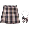 Skirts Summer Women 2022 High Waist Korean Style Pleated Y2k For Girls Harajuku Cute Sweet Ladies Plaid Mini Skirt