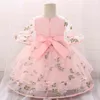 Verano recién nacido 1er año cumpleaños niñas vestido de encaje princesa vestidos de flores para bebé vestidos de dama de honor para niños Vestidos G1129