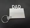 Sublimation MOM DAD FAM Keychain Father's Mother's Day Gift Party Favor DIY Blank MDF Key Rings