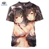 Sonspee 여름 뜨거운 섹시한 몸 만화 loli tshirt 남자 3D 인쇄 애니메이션 게임 Azur 레인 티셔츠 여성 체육관 의류 하라주쿠 스타일 톱 x0621