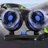 Araba için Çift Oto Interieur 360 Graden-ronde Koeling Accessoires Salıncak Fan Ventilatie Kurulu Zomer 12 V 24V