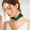 Pure 100% satijn zijden sjaal voor vrouwen kleine lange nek haar scarve tas riemdoekdoekjes mode elegante riem stropdas handtas linten