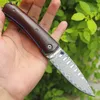 Coltello pieghevole Damasco VG10 Lama in acciaio Damasco Lamiera in acciaio inossidabile + Manico in palissandro Coltelli regalo tascabili EDC