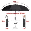 British Leather Punho Guarda-chuva Homens Automático Negócio 10 BRIBS Forte À Provavelmente 3 Dobrável Grande Guarda-chuva Rain Woman Quality Parasol 211011