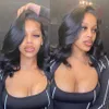 Brazilian Body Wavy Short Bob Lace Front Closed Human Hair Wig Black Female Prepulled Natural Hairline Baby Hair Bleached Knot32607376717