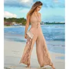 Z-Zoxu Mulheres Jumpsuit Retalhos Retalhos Sem Mangas Off Off Off Off Sexy Macacão Womens Plus Size Longo Verão S 210513