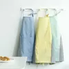 Home Canvas Water-proof Apron Cotton Linen Cleaning Waist Half-length Oil-proof for Kitchen Cooking Baking and Coffee Shop 210625