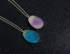 natural irregular crystal necklace mix color